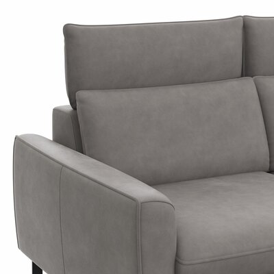 Sofa Avela - 2-Sitzer inkl. Kopfteil verstellbar, Leder, Steingrau