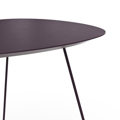 Ecktisch Fano - LBH ca. 59x50x50 cm, Fenix, Aubergine