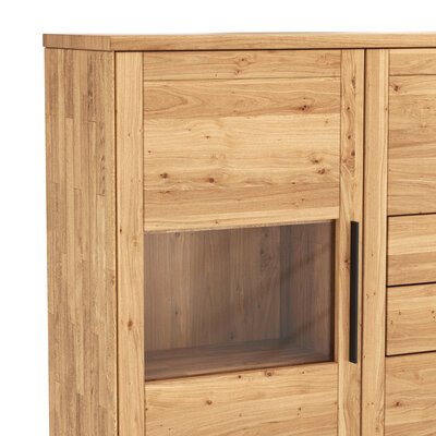 Highboard Faro 6.0 - Wildeiche massiv, natur, geölt