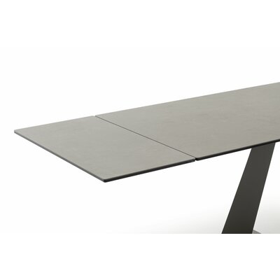 Esstisch Iseo - LB ca. 140x80 cm, ausziehbar, Keramik, Grau