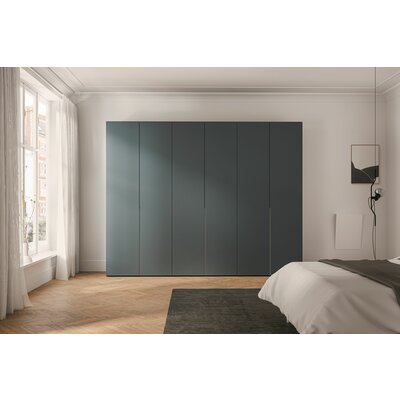 Drehtürenschrank Loretto - B ca. 304 cm. Lack Matt, Salbei