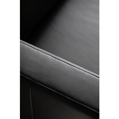 Sofa Enna - 3-Sitzer, Leder, Anthrazit
