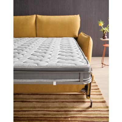 Sofa Fiolina - 3-Sitzer inkl. Schlaffunktion, Stoff, Senfgelb