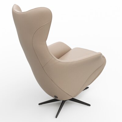 Relaxsessel Follina - Relaxfunktion (motorisch), Leder, Taupe, Akku