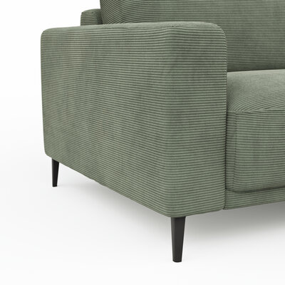 Ecksofa Solero 2.0 - 1,5-Sitzer mit Longchair rechts, Stoff, Olivgrün