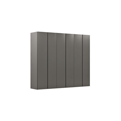Drehtürenschrank Loretto - B ca. 280 cm, Melamin matt, Anthrazit 101953