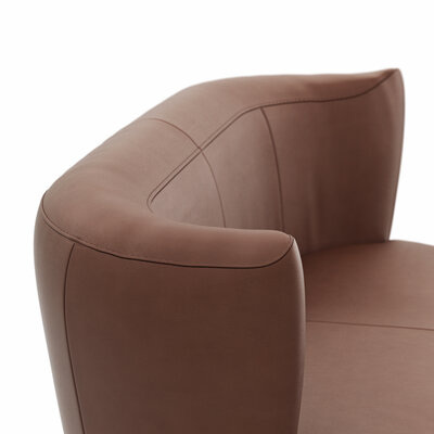 Sofa Cativa - 2-Sitzer, Leder, Cognac