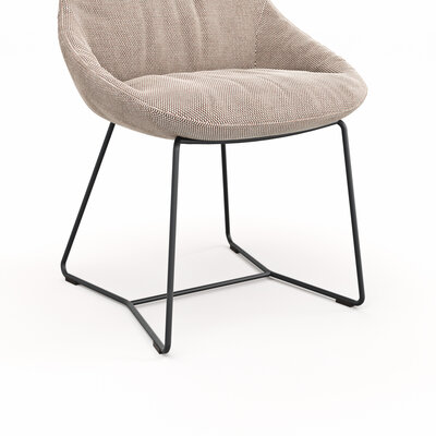 Stuhl Pegara - Stoff, Beige