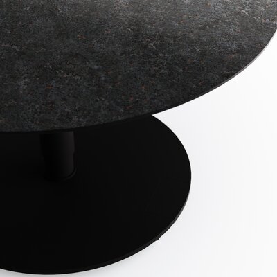 Couchtisch Camas - LBH ca. 75x75x42 cm, Keramik, Schwarz