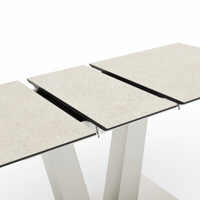 Esstisch Dinner - ausziehbar, LB ca. 160x 90 cm, HPL, Sand