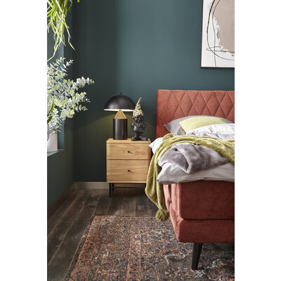 Boxspringbett Valencia - Liegefläche ca. 180x200 cm, Stoff, Kupfer