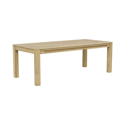Esstisch Amora - ausziehbar, LB ca. 220x100 cm, Wildeiche massiv bianco 108712