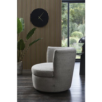 Sessel Cativa -  drehbar, Stoff, Graubeige