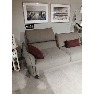 Sofa Fiolina - 3-Sitzer inkl. Schlaffunktion, Stoff, Hellgrau