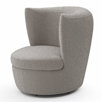 Sessel Cativa -  drehbar, Stoff, Graubeige