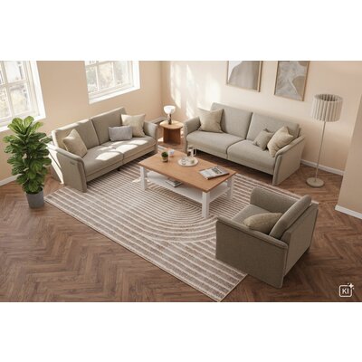 Sofa Gomera - 2,5-Sitzer inkl. Relaxfunktion motorisch, Stoff, Graubeige