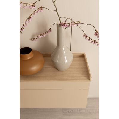 Sideboard Venzone - BHT ca. 234x54x40 cm, Lack, Pfirsich, Eiche