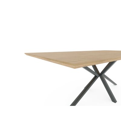 Esstisch Due Viso - LB ca. 220x100 cm, Wildeiche massiv, geölt