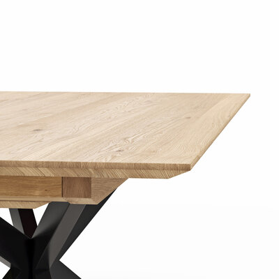 Esstisch Talara Lola - beidseitig ausziehbar, LB ca. 200x100cm, Wildeiche Bianco