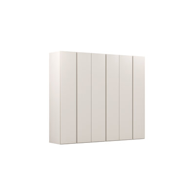 Drehtürenschrank Loretto - B ca. 280 cm, Melamin, Perlmutt 131019
