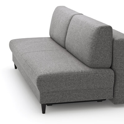 Schlafsofa Salema - 3-Sitzer mit Schlaffunktion (Liegefläche ca. 150x200 cm), Stoff, Graphit