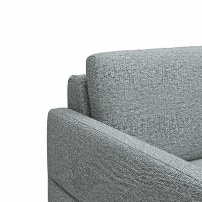 Ecksofa Arima N - 2,5-Sitzer, Longchair rechts, Stoff, Hellgrau