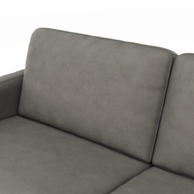 Sofa Enna - 3,5-Sitzer inklusive Relaxfunktion (motorisch) links, Leder, Grau