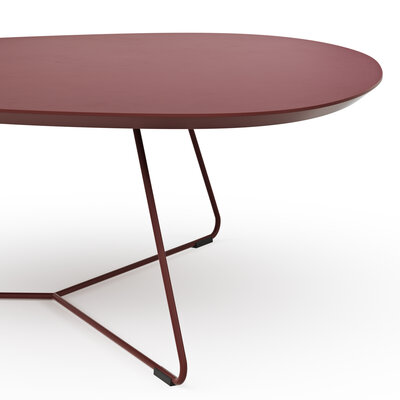 Couchtisch Fano - LBH ca. 87x78x33 cm, Fenix, Bordeaux