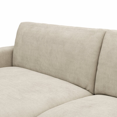 Ecksofa Solero 2.0 - Longchair mit 1,5-Sitzer rechts, Stoff, Sand