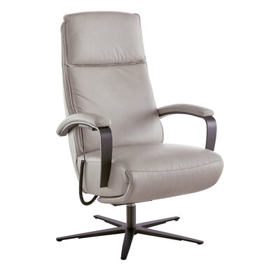 Relaxsessel Avela Relax - Größe L, Kopf-/ Fußteil und Rückenlehne verstellbar, Leder, Steingrau 9155204