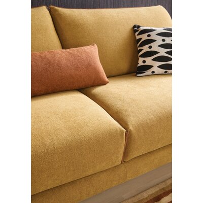 Sofa Fiolina - 3-Sitzer inkl. Schlaffunktion, Stoff, Senfgelb