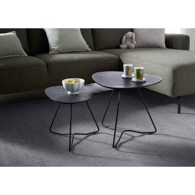Couchtisch Oliva - LBH ca. 50x48x41 cm, HPL, Anthrazit