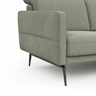 Sofa Estrela 2.0 - 2-Sitzer inkl. Kopfteil- und Armteilverstellung, Stoff, Limone