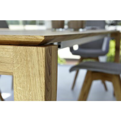 Esstisch 3400 - ausziehbar, LB ca. 200x100 cm, Asteiche massiv, Geölt, Gedrehter Fuss