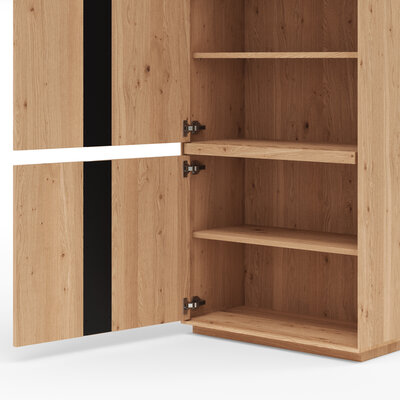 Schrank Due Viso - BHT ca. 63x200x40 cm, Wildeiche massiv, geölt