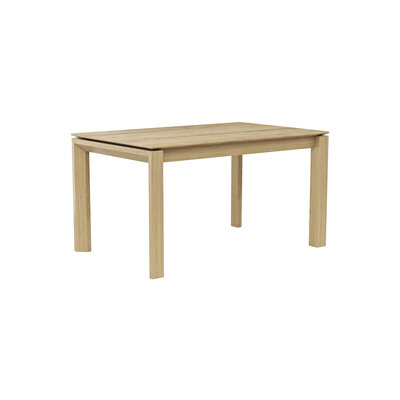 Esstisch 5000 - ausziehbar, LB ca. 140x90 cm, Eiche massiv, Bianco 110323