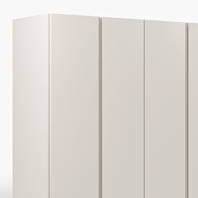 Drehtürenschrank Loretto - B ca. 280 cm, Melamin, Perlmutt