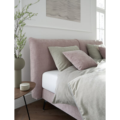Boxspringbett Delia - Liegefläche 180x200 cm, Stoff, Rose