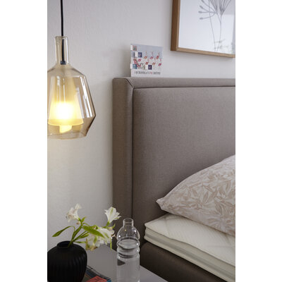 Boxspringbett Valencia - Liegefläche ca. 160x200 cm, Stoff, Mauve