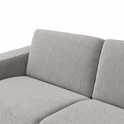 Sofa Nuoro - 2,5-Sitzer inkl. Schlaffunktion, Armlehne breit, Stoff, Grau
