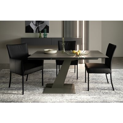 Esstisch Iseo - LB ca. 140x80 cm, ausziehbar, Keramik, Grau