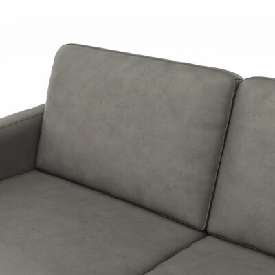 Sofa Enna - 3-Sitzer, Leder, Grau