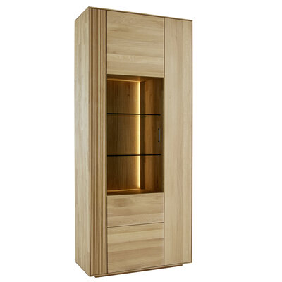 Vitrine Estana - inkl. Beleuchtung, Eiche massiv, legno 9152002