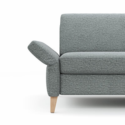 Ecksofa Arima N - 2,5-Sitzer, Longchair rechts, Stoff, Hellgrau