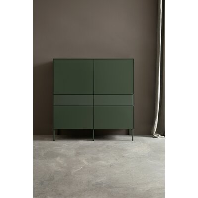 Highboard 3900 - Lack matt, Dunkelgrün