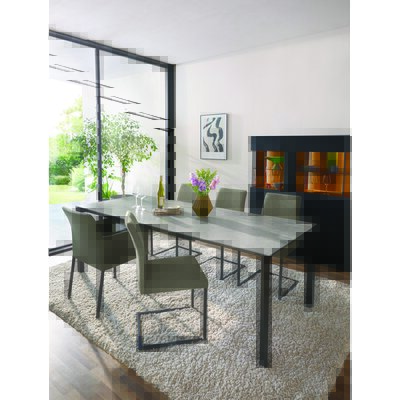 Esstisch Cambre - LB ca. 160x90 cm, Keramik, Grau