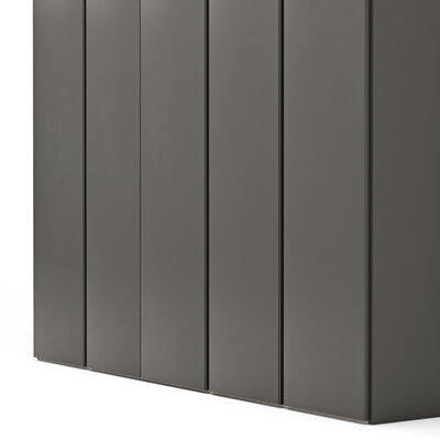 Drehtürenschrank Loretto - B ca. 254 cm, Melamin matt, Anthrazit