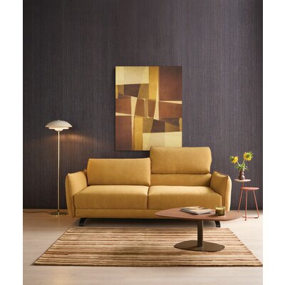 Sofa Fiolina - 3-Sitzer inkl. Schlaffunktion, Stoff, Senfgelb