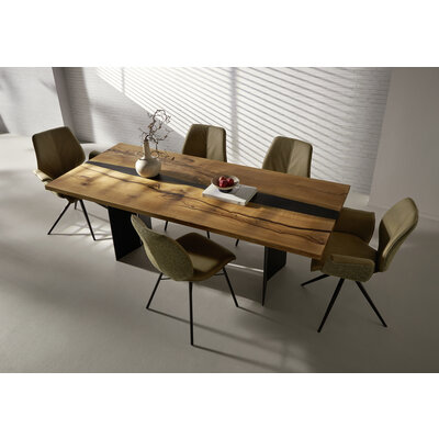 Esstisch Nera - LB ca. 220x110 cm, Asteiche massiv, Epoxy