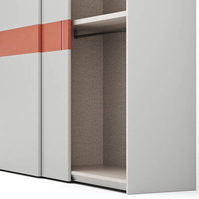 Schiebetürenschrank Loretto - B ca. 280 cm, Lack Matt, Champagner
